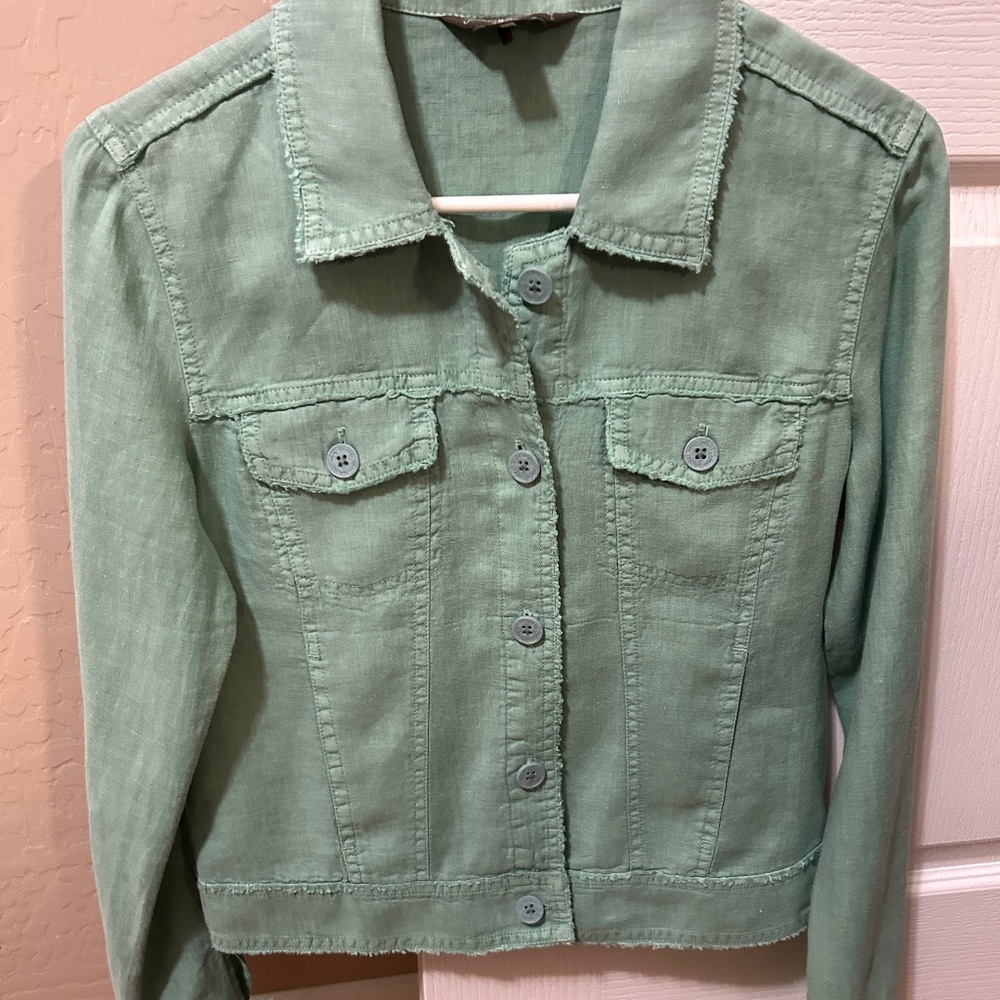 LIKE NEW! Women's Tommy Bahama Palms Linen Jacket - XS - Picture 6 of 15